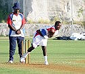 Moore batting for all-star cricket league