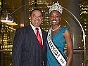 Minister catches up with Miss Bermuda in London