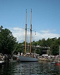 Two-masted schooner uses RBYC as a layover