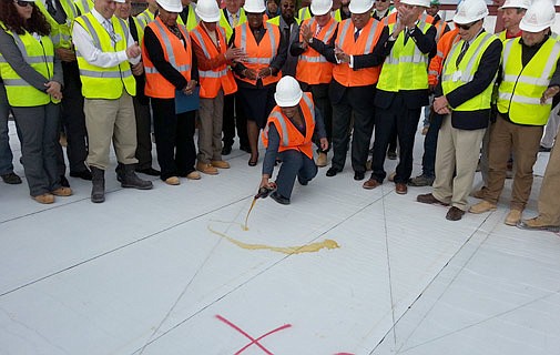 Roof wetting for hospital's new Acute Care Wing 
