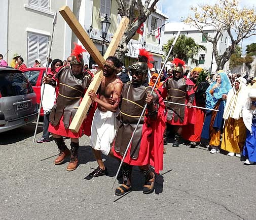 Crucifixion re-enacted in St George’s