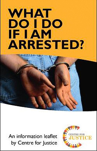 ‘Arrested’ leaflet helps you know your rights