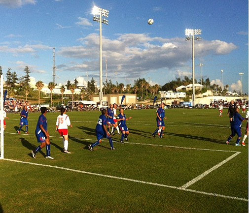 Bermuda's female footballers thrash Greenland