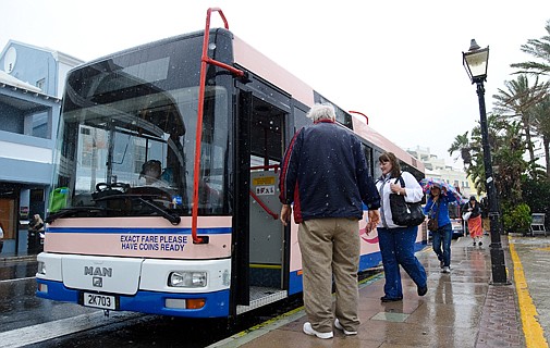 Weather delays buses