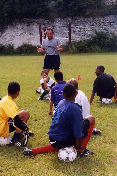 Flashback: Coach gives frank help for young footballers