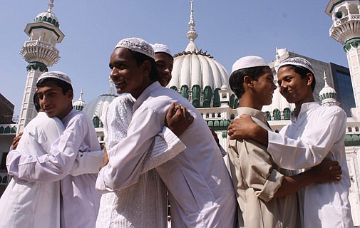 Muslims celebrate the annual festival of Eid Al-Adha