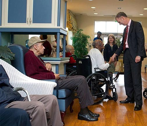 Governor visits seniors for Christmas 