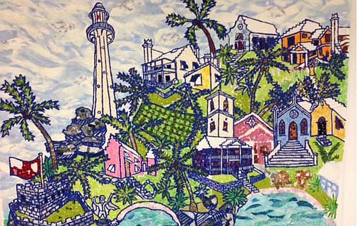 Artist brings community  together to create Bermuda mural