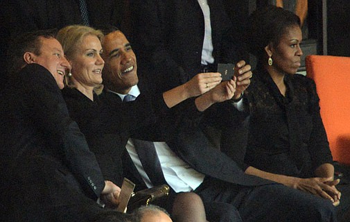 Celeb watch: Selfie for the album... but don’t tell Michelle