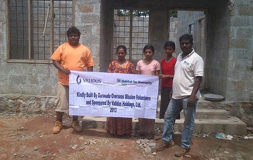 Validus helps to build two homes in India