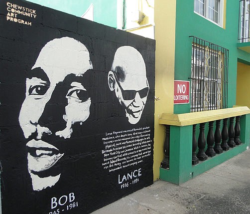 Bob Marley and Lance Hayward celebrated in Chewstick mural