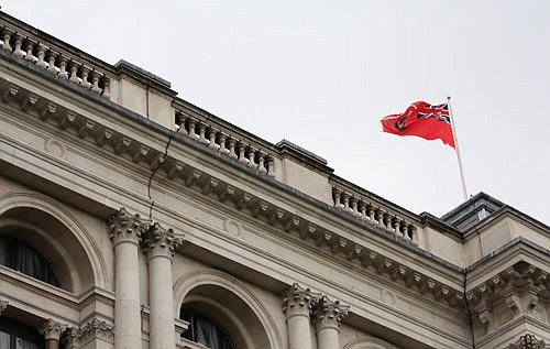 London Foreign Office flies Bermuda flag