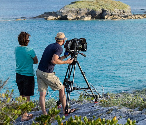 German TV crew on island