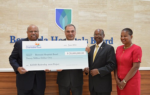 BHCT presents $20m cheque for hospital redevelopment project