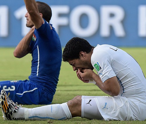 It’s a trilogy! Suarez in new ‘bite’ outrage in Brazil 