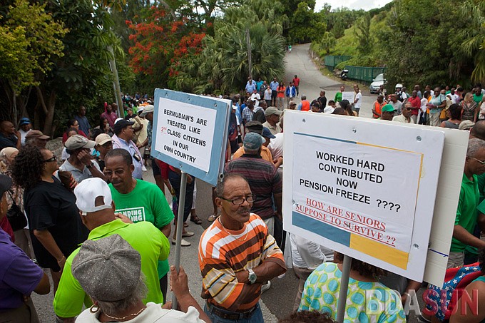 On Tuesday 15th July, the Progressive Labour Party lead a march on Government House following Governor George Fergusson's decision not to set up a Commission of Inquiry to investigate historical land purchases.