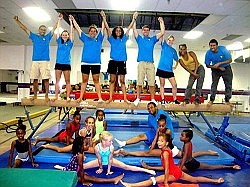 ACE interns help young gymnasts