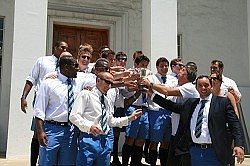 Rugby team celebrates championships