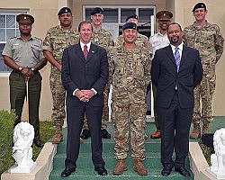 At ease! Minister Dunkley makes his first Regiment visit